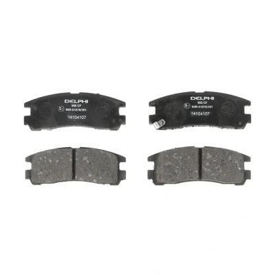Immagine di DELPHI LP955 Kit pastiglie freno con segnalatore acustico usura senza lamierino anticigolío accessori MITSUBISHI: Pajero 2, Pinin