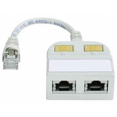 Immagine di Telegärtner RJ45 Rete Adattatore a Y CAT 5e [2x Presa 1x Spina RJ45] 15.00 cm Bianco