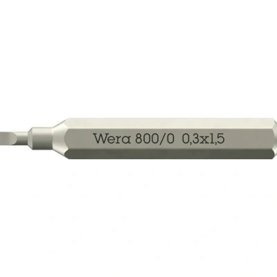 Immagine di Wera 800/0 Inserti Micro per viti a taglio, 0.3 x 1.5 30 mm