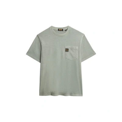 Immagine di Superdry Contrast Stitch Pocket Tshirt basic, Uomo, Taglia: Large, Washed sage green