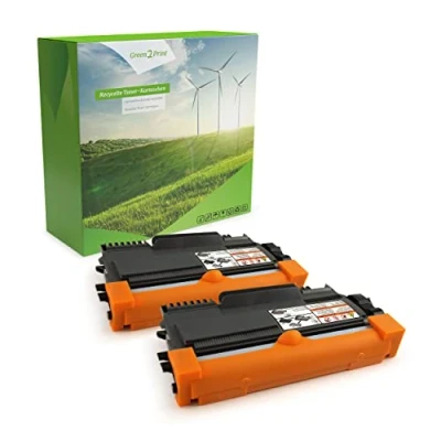 Immagine di Green2Print Toner Set, 2 cartucce 2x 1600 pagine sostituisce Brother TN 2210 per DCP7060D, DCP7065DN, DCP7070DW, FAX2840, FAX2845, FAX2940, HL2240D, HL2240, HL2250DN, HL2270DW, MFC7
