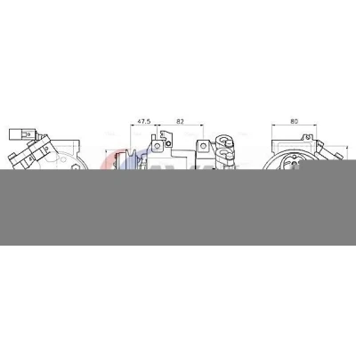 Immagine di AVA COOLING SYSTEMS MTAK295 compressore Aria Condizionata DKS 15D 12V PAG 46 R134a con olio PAG, innesto elettromagnetico, senza diodo