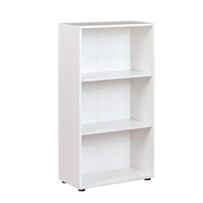 Immagine di Inter Link Libreria Scaffale 3 nicchie Ripiano regolabile in altezza Per ufficio soggiorno ingresso Arco 2 Dimensioni cm P 30 x L 60 H 110 Colore bianco