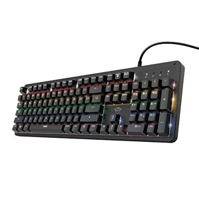 Immagine di Trust Gaming Tastiera Meccanica GXT 863 Mazz, Layout Italiano QWERTY, Interruttori Meccanici RED Outemu, 14 Modalità Colore, USB Plug &amp; Play, PC/Computer
