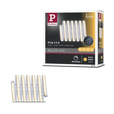 Immagine di Paulmann 70552 Espansione striscia LED con spina 24 V 2.50 m Bianco caldo 2.5