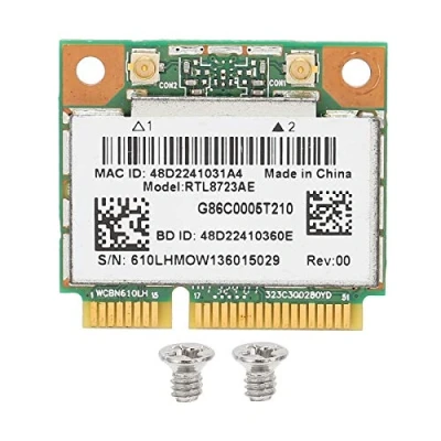 Immagine di Scheda di Rete Wireless, Trasmissione Dati ad Alta Velocità, Half Mini PCI E Wlan Wifi Adapter RTL8723AE 300M Bluetooth 4.0, Adatta Alla Maggior Parte Delle Marche Laptop, Lunga Durata