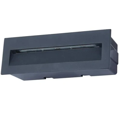 Immagine di Lucande applique da esterni &#039;Loya&#039; (Moderno) colore Nero, in Alluminio (1 luce, lampadina inclusa) incasso per esterni, facciata, casa, terrazzo e balcone