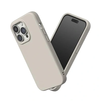 Immagine di RhinoShield Case Compatible with [iPhone 14 Pro] SolidSuit Shock Absorbent Slim Design Protective Cover Premium Matte Finish 3.5M / 11ft Drop Protection Shell Beige