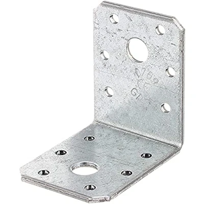 Immagine di GAH Alberts 330835 Squadretta di giunzione, zincata con procedimento Sendzimir, Grigio, 60 x 45 mm, Set da 50