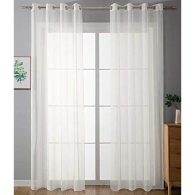 Immagine di Gardinenbox 20332 cn2 Set di 2 tende trasparenti con occhielli, 245 x 140 cm (altezza larghezza), colore crema