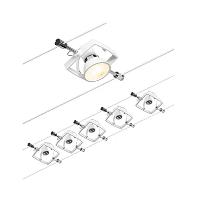 Immagine di Paulmann Wire Systems 94432 Sistema di illuminazione completo su cavo GU5.3 Bianco opaco, Cromo