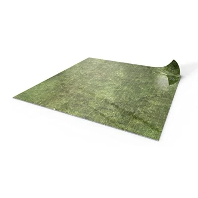 Immagine di PLAYMATS RPG Tappetino da combattimento cancellabile a secco, 80 x cm, con griglia per giochi di ruolo, dungeons and Dragons (D&amp;D), Pathfinder Erba (quadrato)