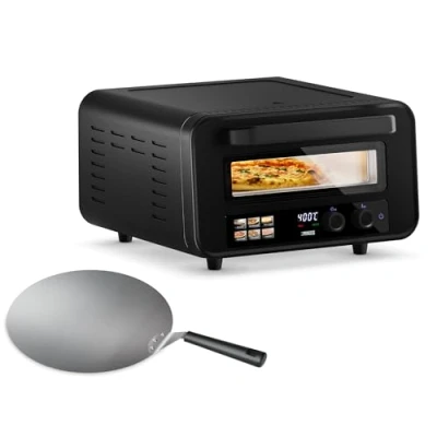 Immagine di Princess Forno per Pizza Pro Max, 15L, 400C, 2100W, Controllo Digitale, Pietra e Pala Incluse, Calore Superiore/Inferiore, Timer, Compatto Portatile, Interno/Esterno, 112780
