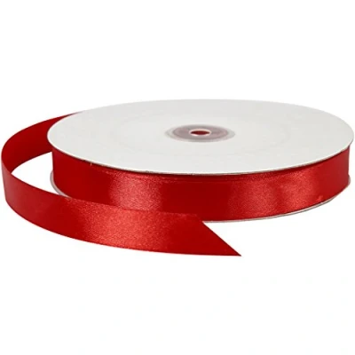 Immagine di Nastro di raso, larghezza: 3 mm, rosso, 100 m