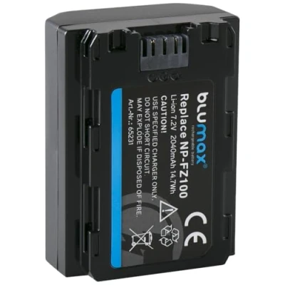 Immagine di Blumax Batteria per Sony NP FZ100 Compatibile con Alpha 9, 7rm3, 7 M3 Info al Litio Z Series, 7,2 V 11,52 WH 2040 mAh