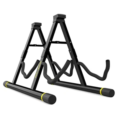 Immagine di Monkey Loop Double Prime Supporto per Chitarra da Pavimento 2 Chitarre Compatibile con Acustiche, Elettriche e Bassi Robusto Stabile Accessorio Pieghevole