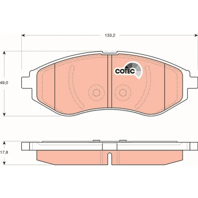 Immagine di TRW COTEC GDB3330 Kit pastiglie freno Non predisposto per contatto segnalazione usura CHEVROLET: Aveo / Kalos Hatchback, Hatchback