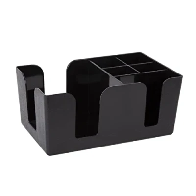 Immagine di Kristallon F980 Supporto da Bar per tovaglioli, cannucce e agitatore, Caddy, dimensioni 240 x 150 105 mm, colore nero