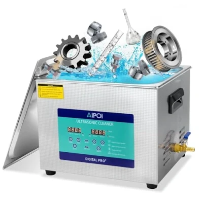 Immagine di AIPOI Pulitore ad Ultrasuoni 15L con Timer e Riscaldamento, per la Pulizia di Parti Metalliche, Biciclette Ricambi Auto, Carburatore, Circuiti Stampati, Strumenti Dentali ecc