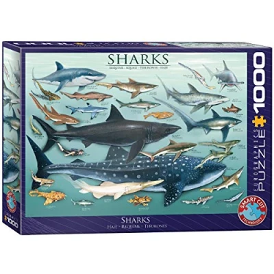 Immagine di Eurographics Sharks Puzzle, Multicolore, 6000 0079