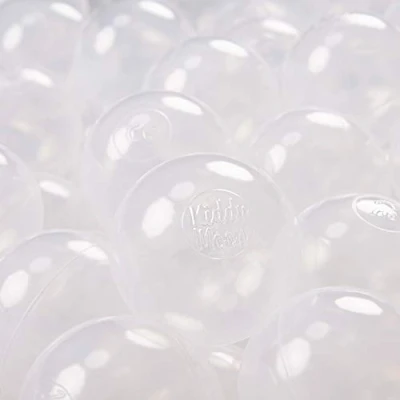 Immagine di KiddyMoon 700 Palline/7Cm Palline Morbide Colorate Per Piscina Bambini Fatto In EU, Trasparente