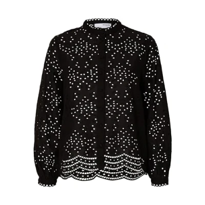 Immagine di SELECTED FEMME Slftatiana Maglietta a Maniche Corte Noos, L/S Camicia Lunghe, Nero, 52 Donna