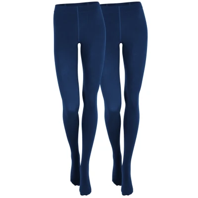 Immagine di Yenita Thermo Tights 2ER PACK WITH Inner Fleecetights Collant, Donna, Taglia: L/XL, Blau