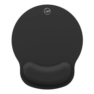 Immagine di Mobility Lab ML312736 Tappetino per mouse ergonomico con poggiapolso destrorsi e mancini, precisione assoluta, flessibile, antiscivolo, pulizia Facil nero