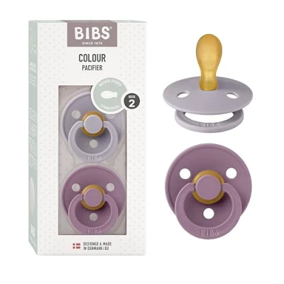 Immagine di Set di 2 Ciucci Bibs Symmetrical Fossil Grey Mauve ApplePie Milano misura (6+ mesi)