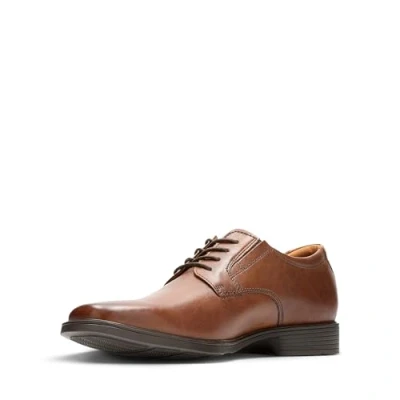 Immagine di Clarks Tilden Plain, Scarpe con lacci Uomo, Dark Tan Lea 350, 43 EU