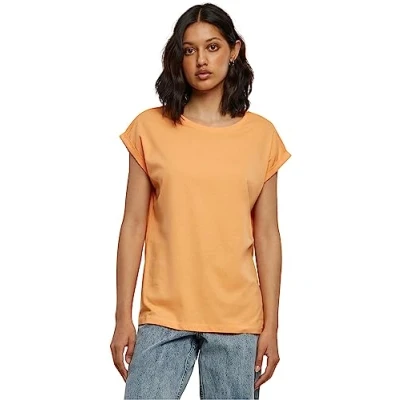 Immagine di Urban Classics Extended Shoulder Tshirt basic, Donna, Taglia: Medium, Papaya