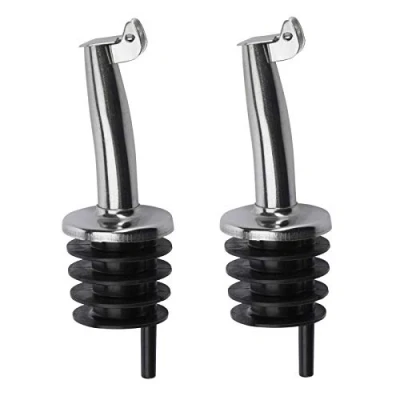 Immagine di Westmark 2 Beccucci per Bottiglie di Liquori, Olio e Aceto, Metallo/Acciaio Inossidabile, Tappi in Plastica, Inox Gastro, Argento, 46822280