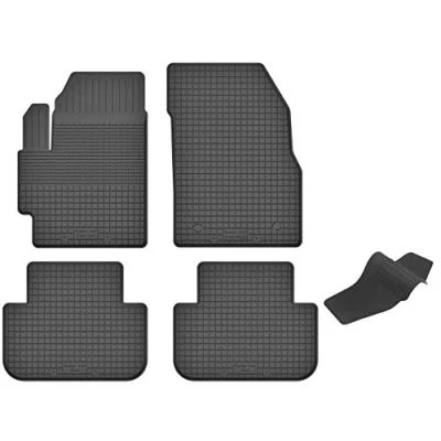 Immagine di Tappetini in gomma con tunnel compatibili Mitsubishi Outlander II 2007 2012 idealmente adattati 5 pezzi un set