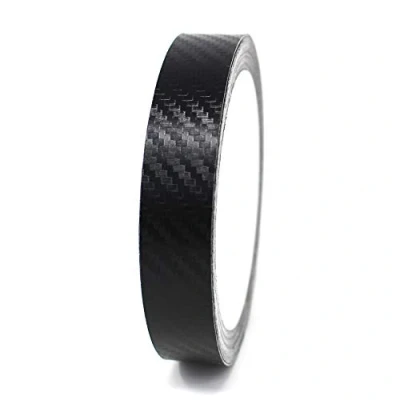 Immagine di 10m Strisce adhesive decorative per auto moto barca e modellismo in vari colori autoadesive Lunghezza (12mm, Carbonio)