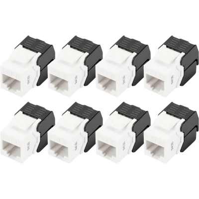Immagine di DIGITUS DN 93603 Modulo Keystone Cat 6 8 Pezzi Presa di Rete RJ45 Cat6 Non schermata 250 MHz 1GBase T 1 Gbit/s da AWG 26 a 22 Installazione Senza Attrezzi