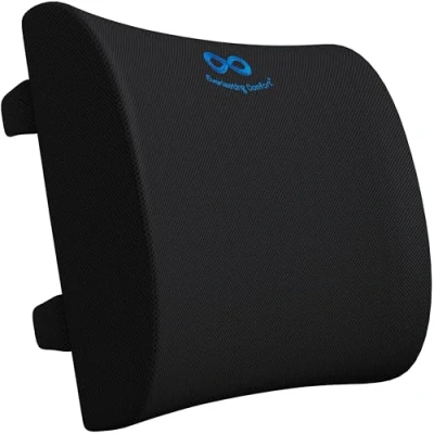 Immagine di Cuscino Ergonomico per Sedia Ufficio e Auto Supporto Lombare Schiena Collo in Memory Foam Lavabile Auto, Ufficio, Gaming Everlasting Comfort