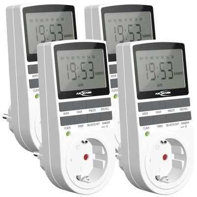 Immagine di Ansmann 1260 0006 590 01 Timer pacchetto di programmazione digitale Giornaliero, Settimanale 3680 W IP20 Funzionamento continuo, Programma acceso/auto/spento,