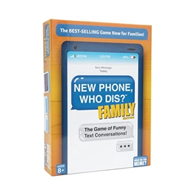 Immagine di WHAT DO YOU MEME? New Phone, Who Dis? Family Edition Il messaggio di testo Party Game