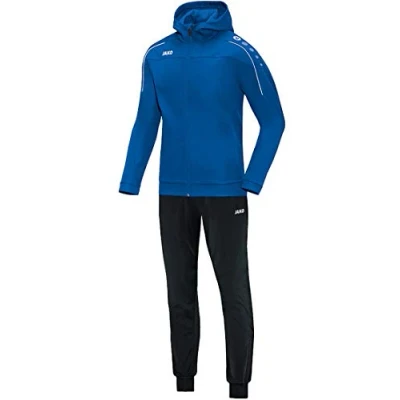 Immagine di JAKO Tuta da ginnastica donna in poliestere Classico con cappuccio, blu royal, 38, M9450