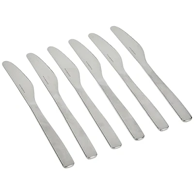 Immagine di A di Alessi AJM22/6M Knifeforkspoon Coltello da Frutta, in AISI 430 Lucido, Monoblocco, Set 6