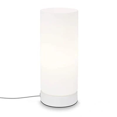 Immagine di BRILONER lampada da tavolo con interruttore sul cavo, abat jour, comodino, 1 x E14, max. 25 Watt, bianco, 100 250 mm (DxH)