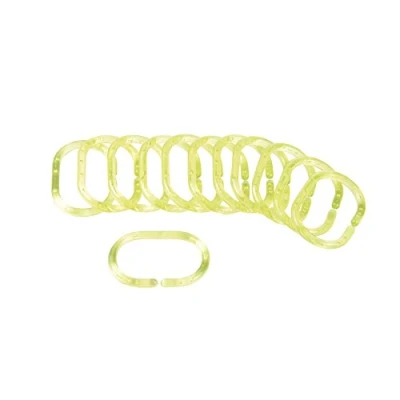 Immagine di Douceur d’intérieur Anelli per la Tenda della Doccia, 12 Pezzi, Dimensioni: 4 x 0,4 6 cm Vitamina Verde Anice