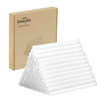 Immagine di 220 Pezzi Colla a Caldo Sticks, 7 x 100 mm, Trasparente Bastoni di per Pistola Caldo, Fai da Te, Asciugatura Rapida Riparazione e Fissaggio (220 Pezzi, mm)