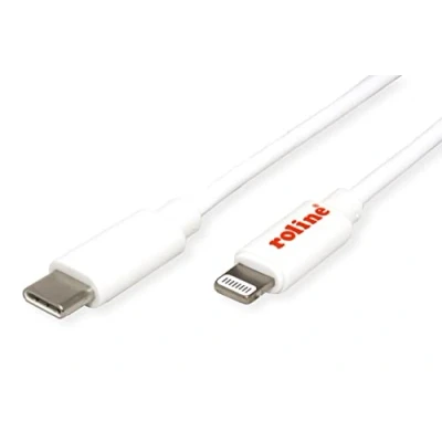 Immagine di Roline Cavo USB 2.0 Spina C®, Connettore Apple Lightning 1.00 m Bianco Schermato 11.02.8335