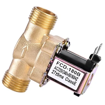 Immagine di Elettrovalvola Da 1/2&quot;Ac 220V, In Ottone Normalmente Chiusa, Utilizzata Per La Pompa Del Liquido Chimico Di Controllo Dell&#039;Acqua