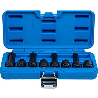 Immagine di Juego de puntas vaso impacto entrada 12,5 mm (1/2&quot;) dentado múltiple interior (para XZN) M12 M18 8 piezas
