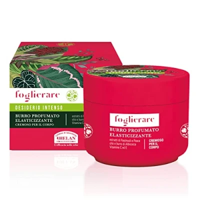 Immagine di Helan, Foglierare, Desiderio Intenso Crema Corpo Idratante Pelle Secca, Ricca e Nutriente a Rapido Assorbimento Profumata Elasticizzante con Burro di Albicocca Vitamina C, 200 ml