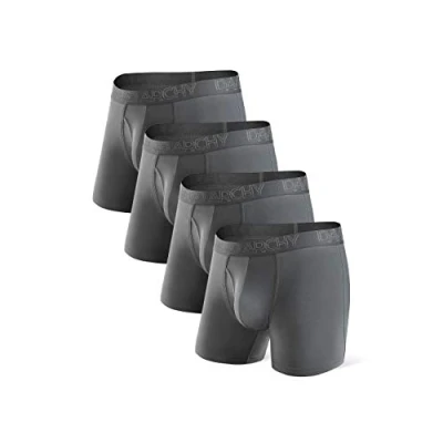 Immagine di DAVID ARCHY Boxer Uomo in bambù Ultra Morbido, Mutande Bamboo Comodi, Intimo Maschile ，Traspiranti, 4 Paia