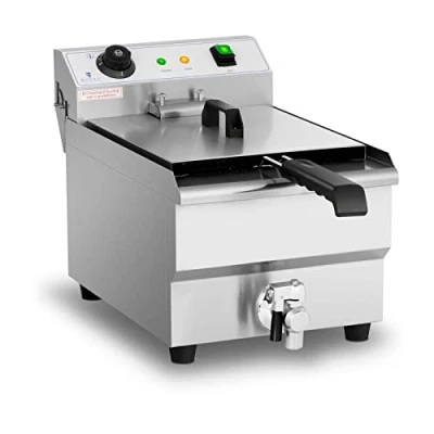 Immagine di Royal Catering Friggitrice Elettrica Con Zona Fredda e Rubinetto di Scarico RCEF 13EHB (13 litri, 3.200 W, Acciaio inox, 60 200 C)
