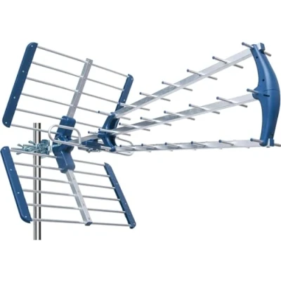Immagine di ANFEL 15db Antenna TV tripla Digitale Terrestre 4K ULTRA HD UHF 21 48 esterno, con filtro 5G LTE, per Ricezione il segnale DVB T/T2, Frequenze 470 694Mhz (ANFEL 15 dB)